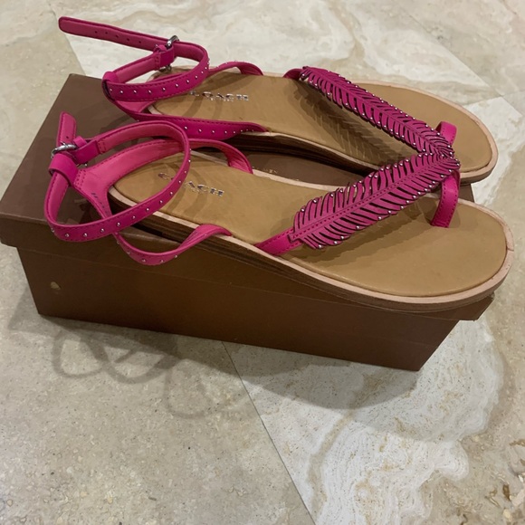 Pink Sandals with Feather Detail - Picture 5 of 5